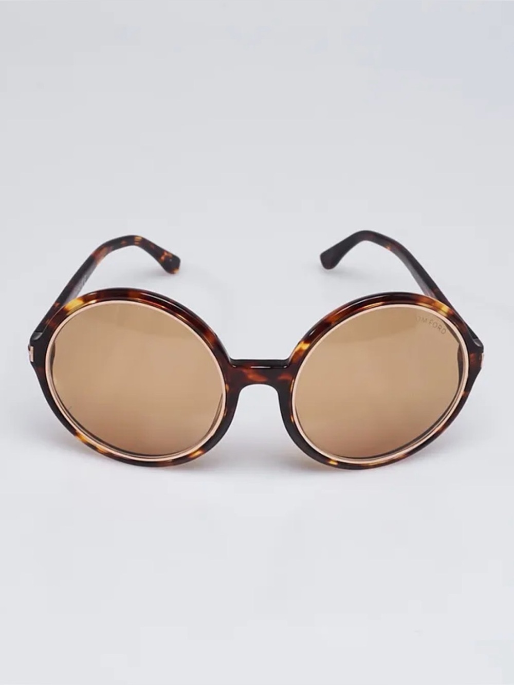 Tom Ford Tortoiseshell “Carrie” Round Sunglasses